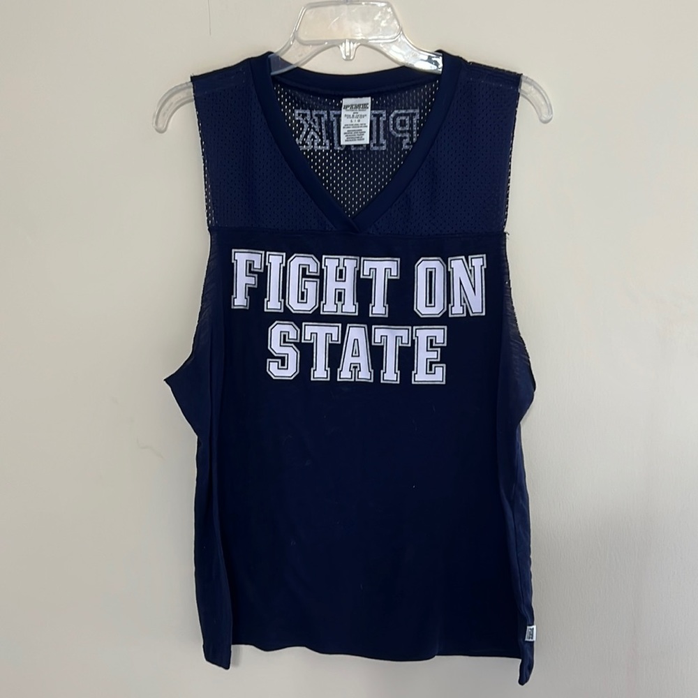 Victoria Secret Pink Penn State Fight On State Mesh Tank Top